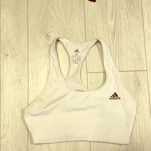 White adidas sports bra